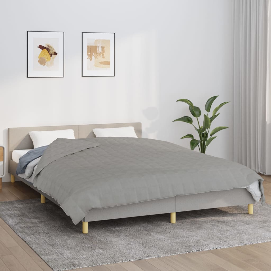 Vidaxl verzweringsdeken 220x230 cm 15 kg stof grijs