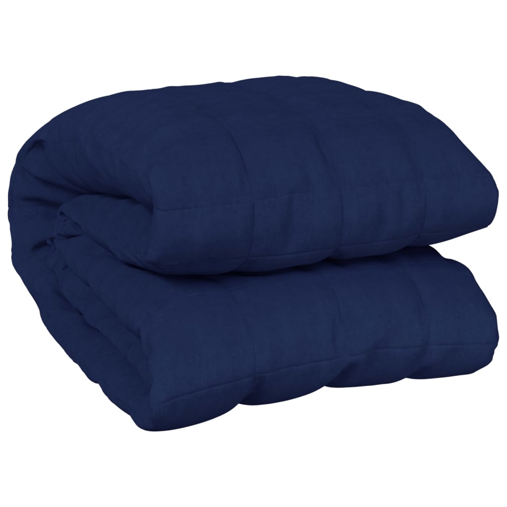 Vidaxl verzwaringsdeken 137x200 cm 6 kg stof blauw