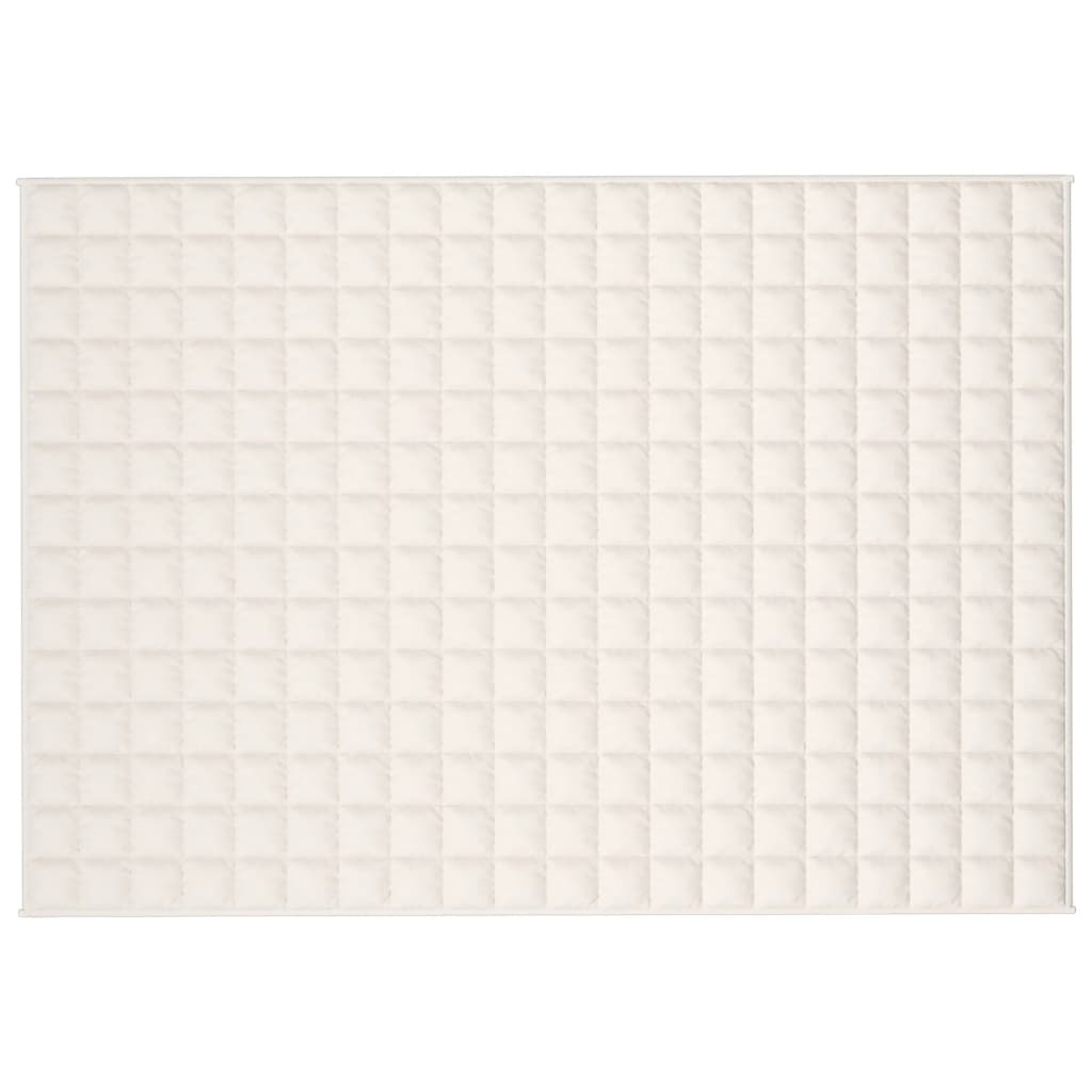 Vidaxl verzwaringsdeken 137x200 cm 10 kg stof lichtcrèmekleurig