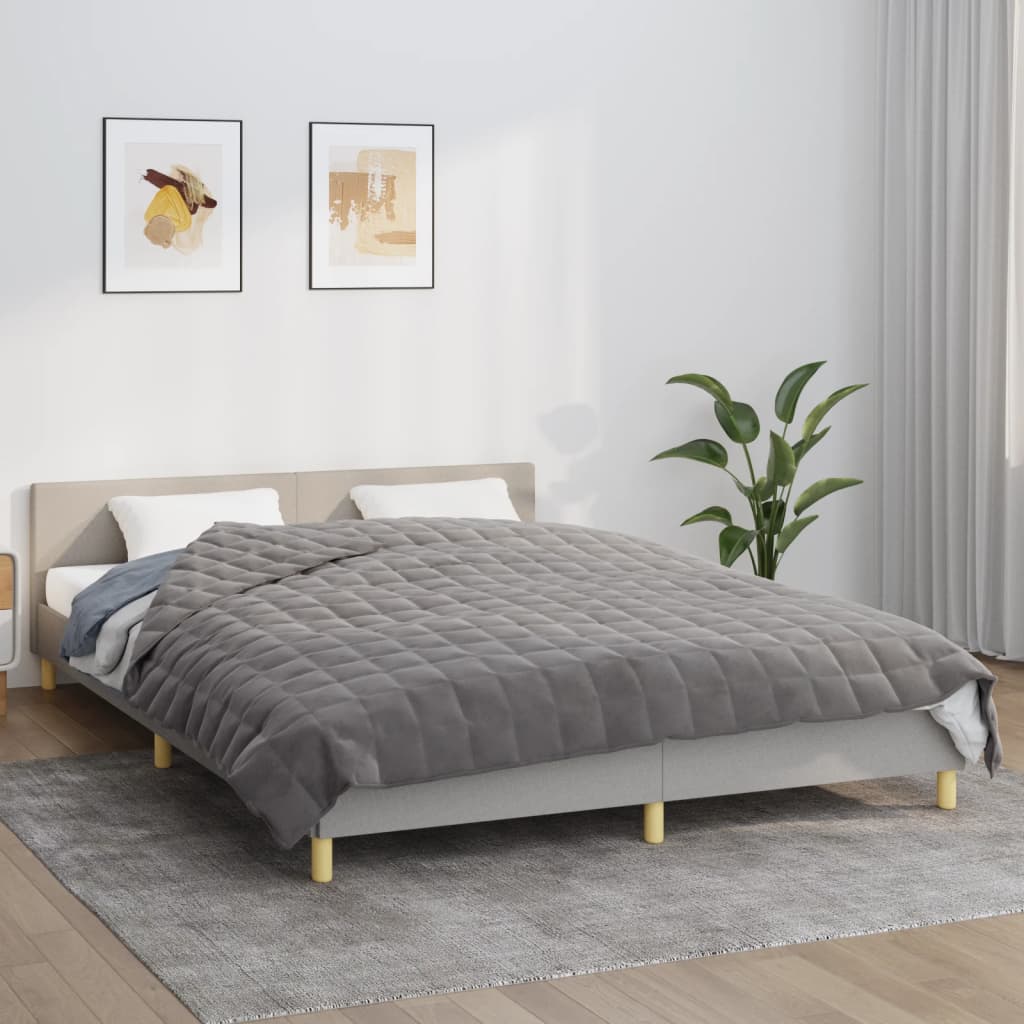 Vidaxl verzweringsdeken 220x240 cm 15 kg stof grijs