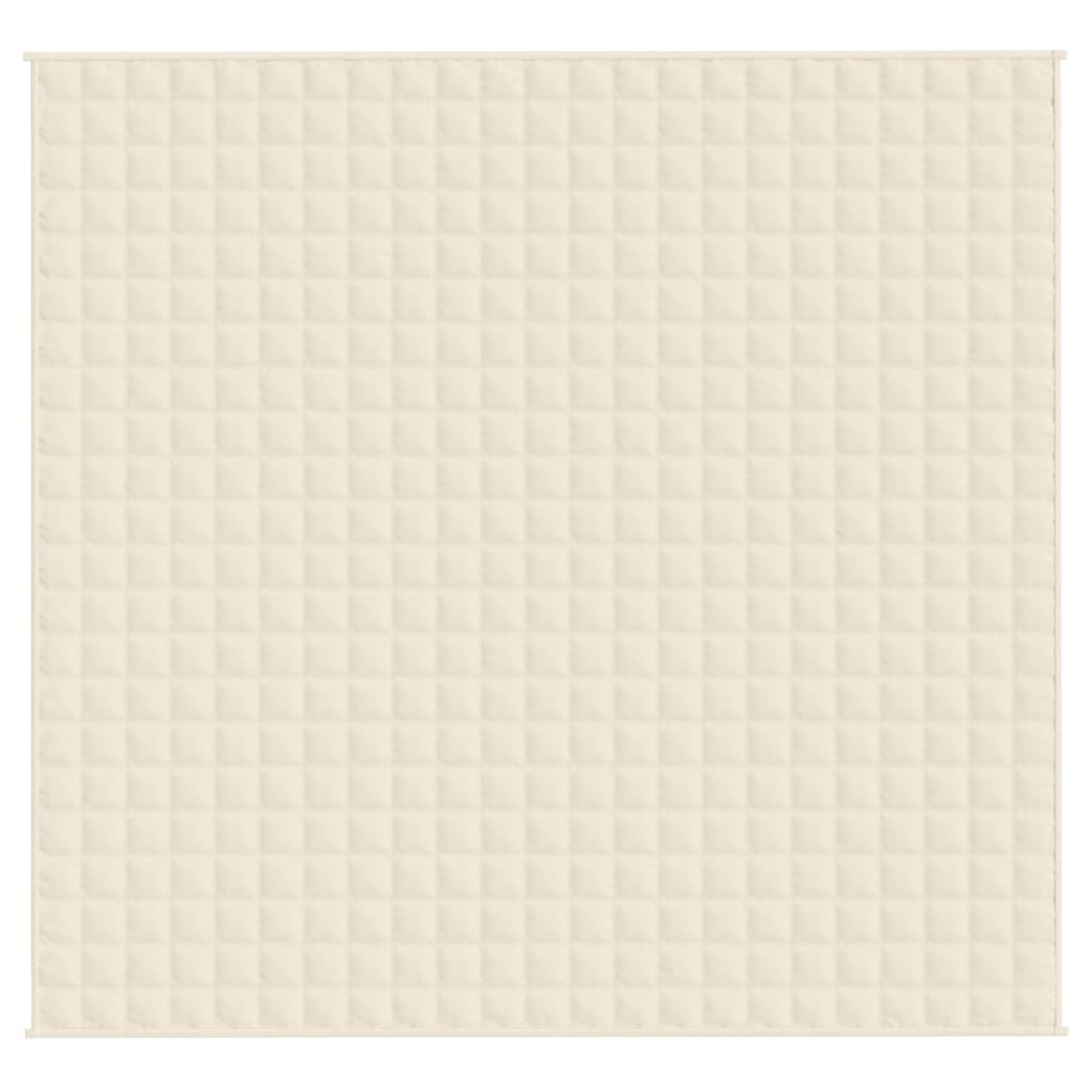 Vidaxl verzweringsdeken 220x240 cm 11 kg stof lichtcrèmekleurig