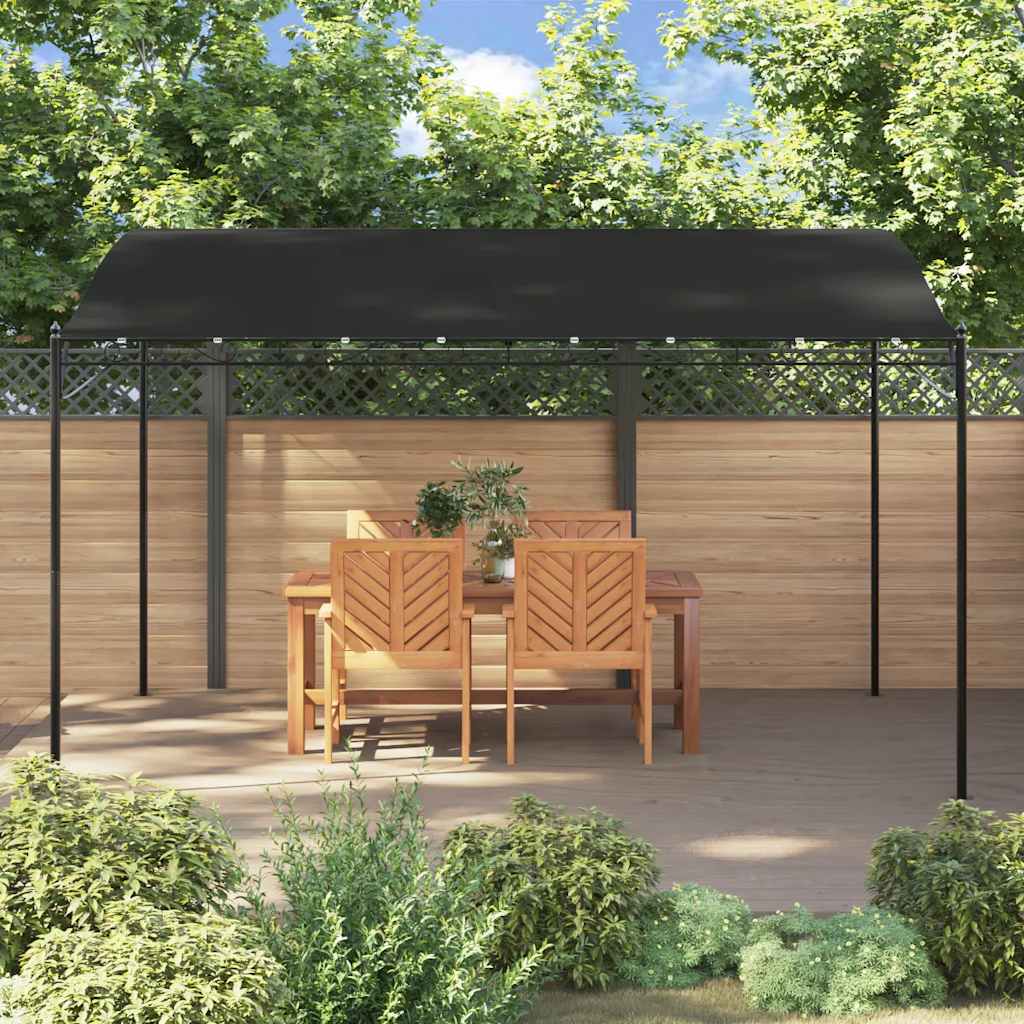 Vidaxl luifel 4x3 m 180 g m² stof en staal antracietkleurig