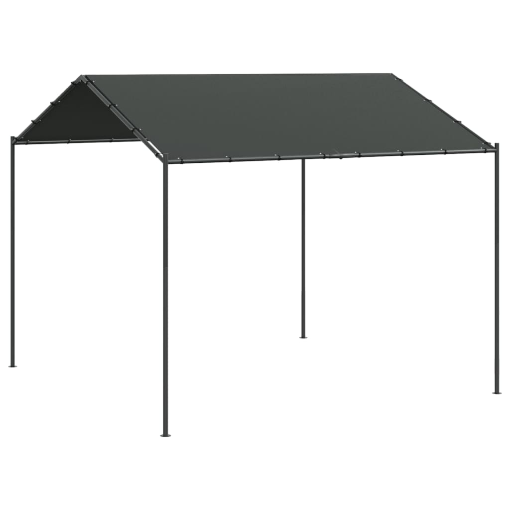 Vidaxl tuinpaviljoen 4x4m staal en stof antracietkleurig