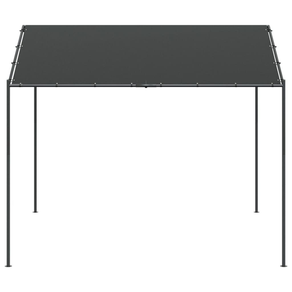 Vidaxl tuinpaviljoen 4x4m staal en stof antracietkleurig