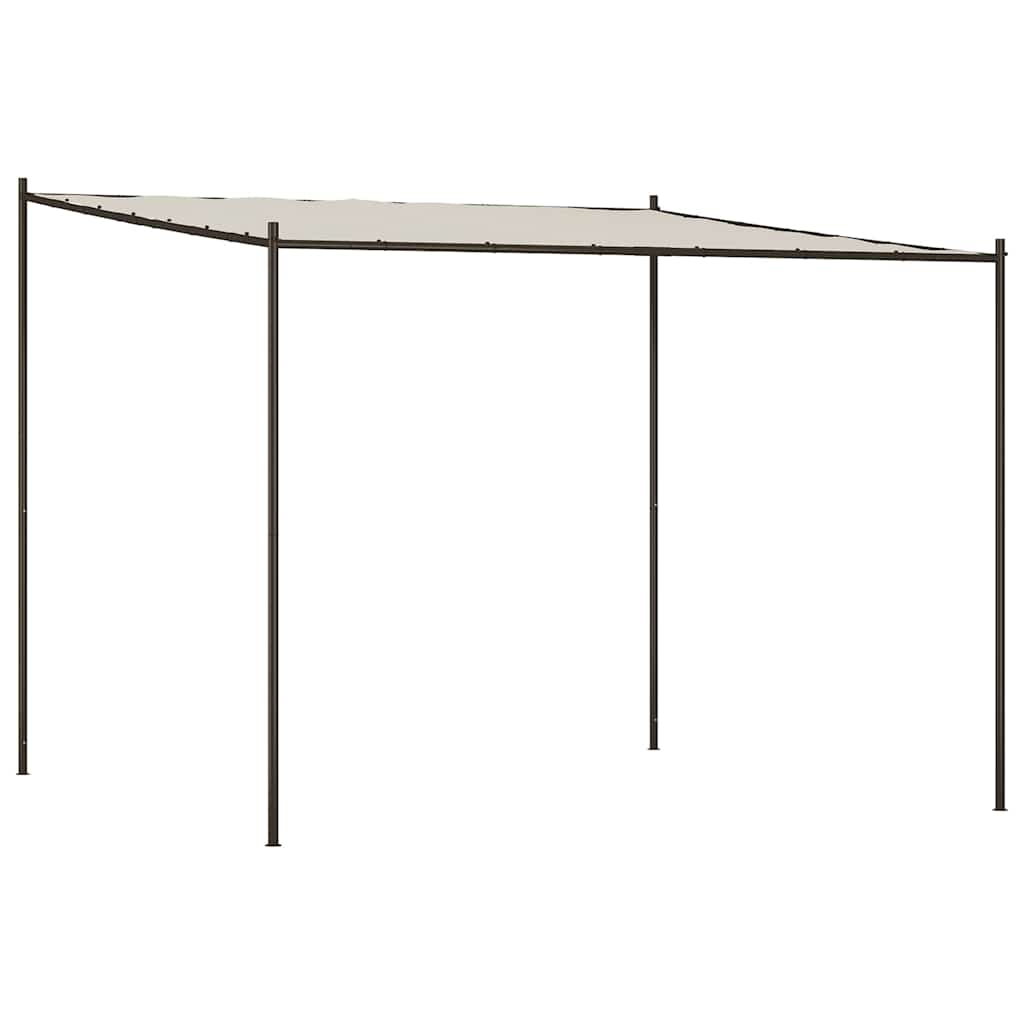 Vidaxl prieel 3x3 m 180 g m² stof en staal wit