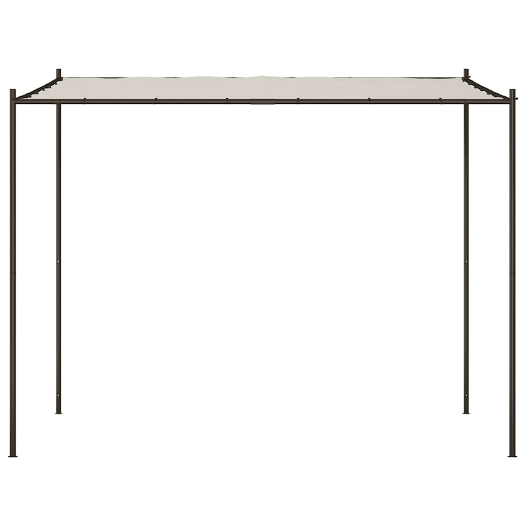 Vidaxl prieel 3x3 m 180 g m² stof en staal wit