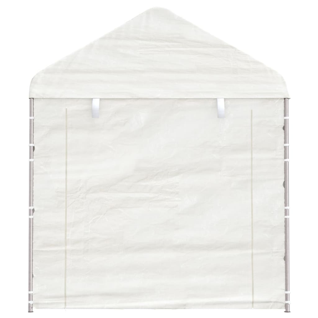 Vidaxl prieel met dak 2,28x2,23x2,69m polyetheen wit