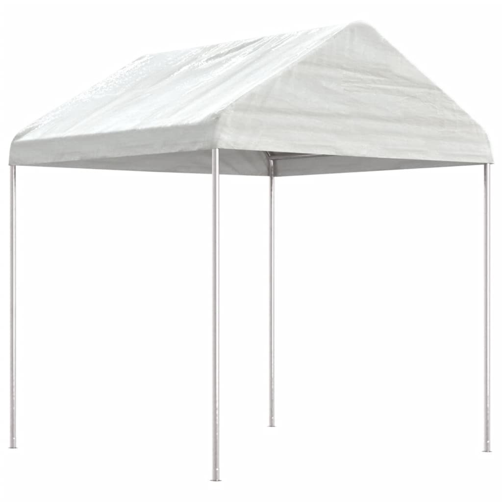 Vidaxl prieel met dak 2,28x2,23x2,69m polyetheen wit