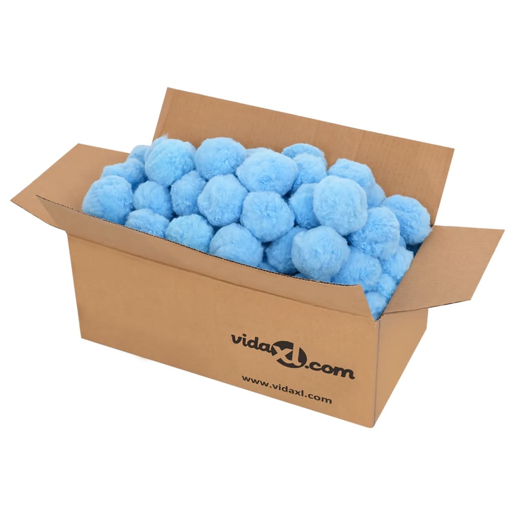 Vidaxl zwembadfilterbolletjes antibacterieel 1400 g polyetheen blauw