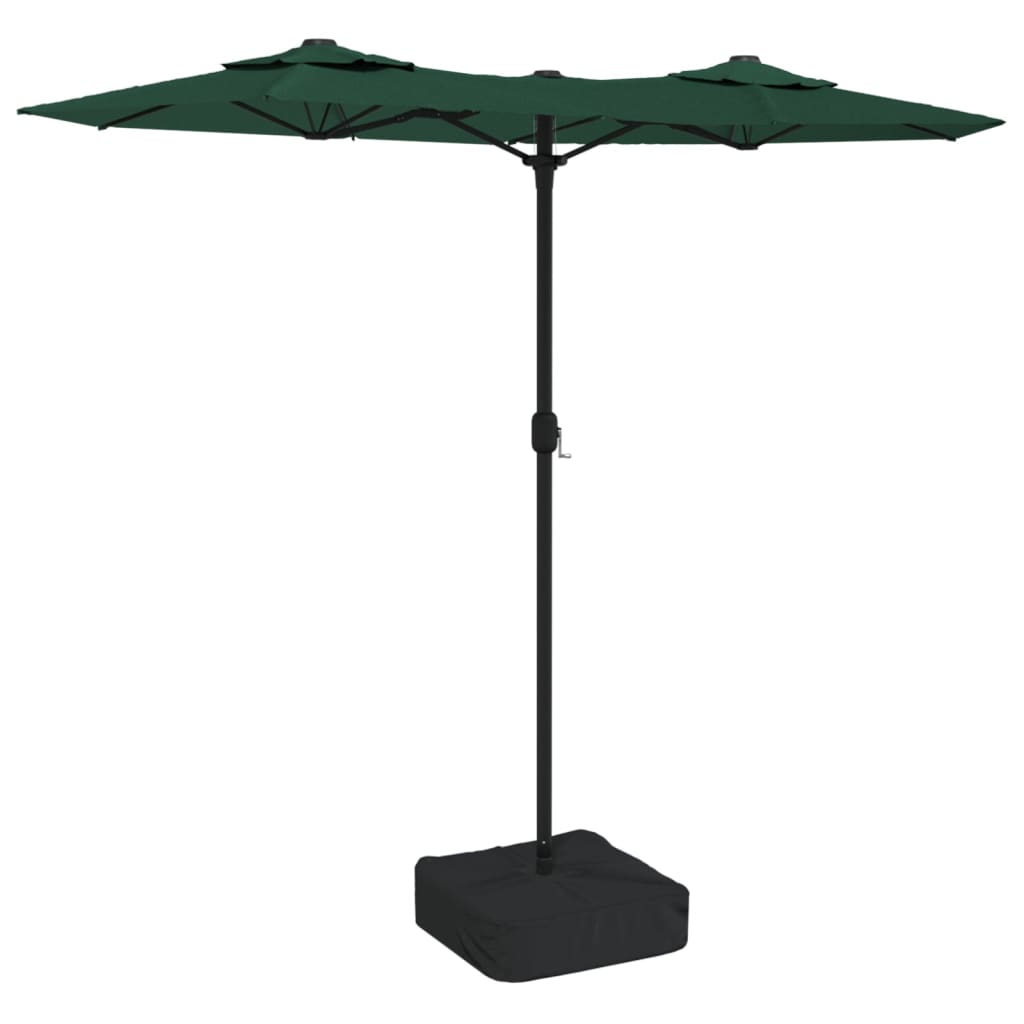 Vidaxl parasol dubbel dak 316x145 cm groen