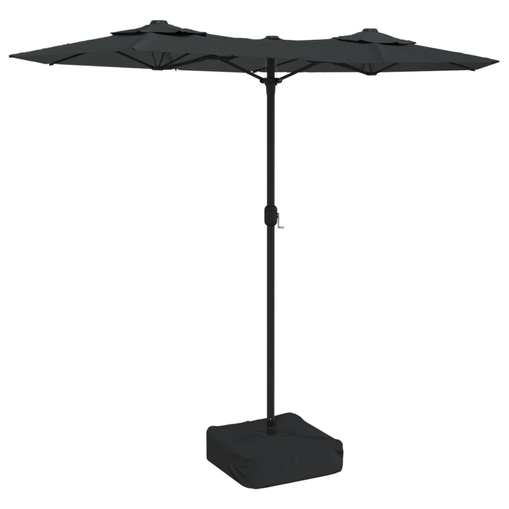 Vidaxl parasol dubbel dak 316x145 cm antracietkleurig