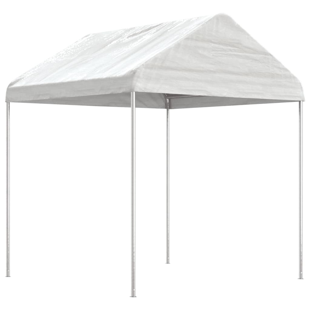 VidaXL Prieel met dak 8,92x2,28x2,69m polyetheen wit