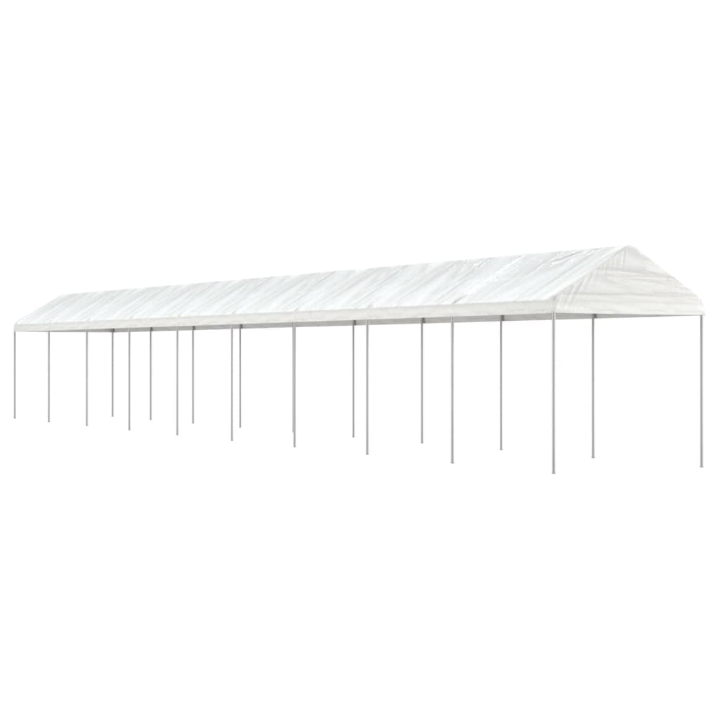 VidaXL Prieel met dak 20,07x2,28x2,69m polyetheen wit