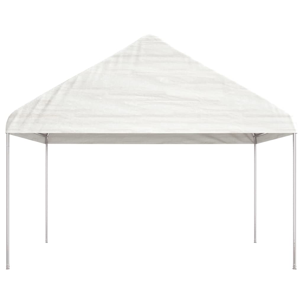 VidaXL Prieel met dak 6,69x4,08x3,22m polyetheen wit