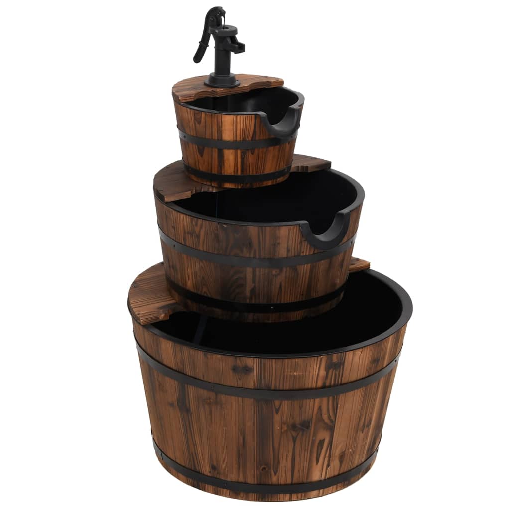 Vidaxl waterfontein met pracht 60x60x94 cm massief vuurhout