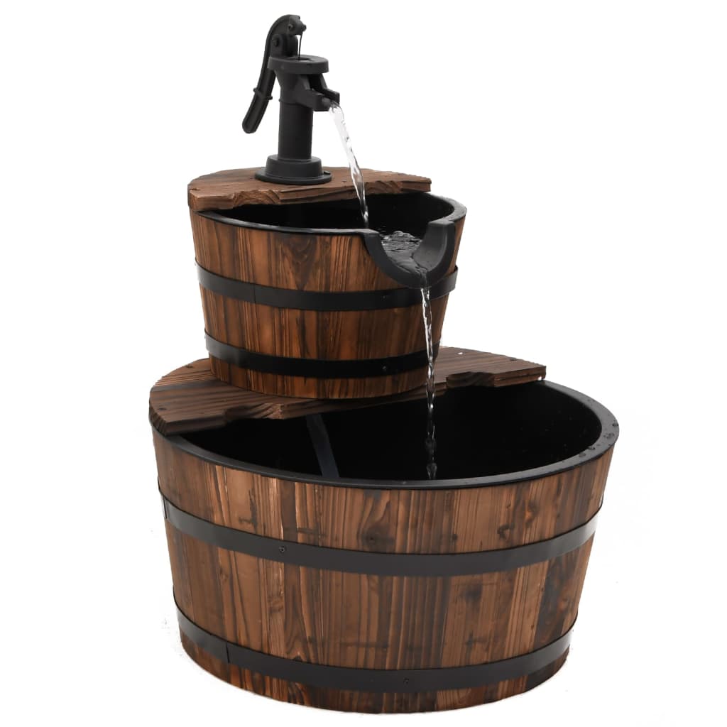 Vidaxl waterfontein met pracht 44,5x44,5x58 cm massief vurenhout