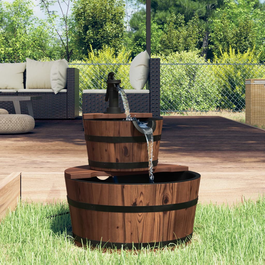 Vidaxl waterfontein met pracht 44,5x44,5x58 cm massief vurenhout