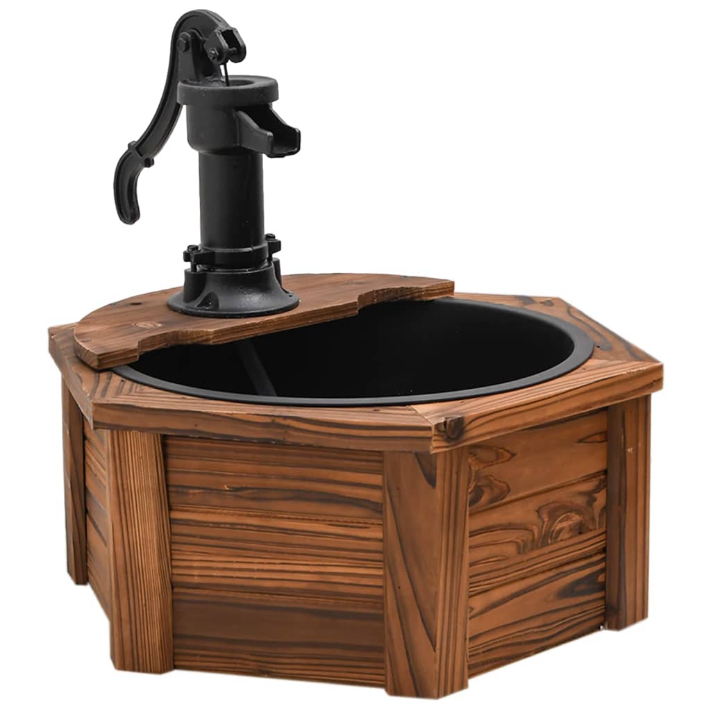 Vidaxl waterfontein met pracht 57x57x53 cm massief vuurhout