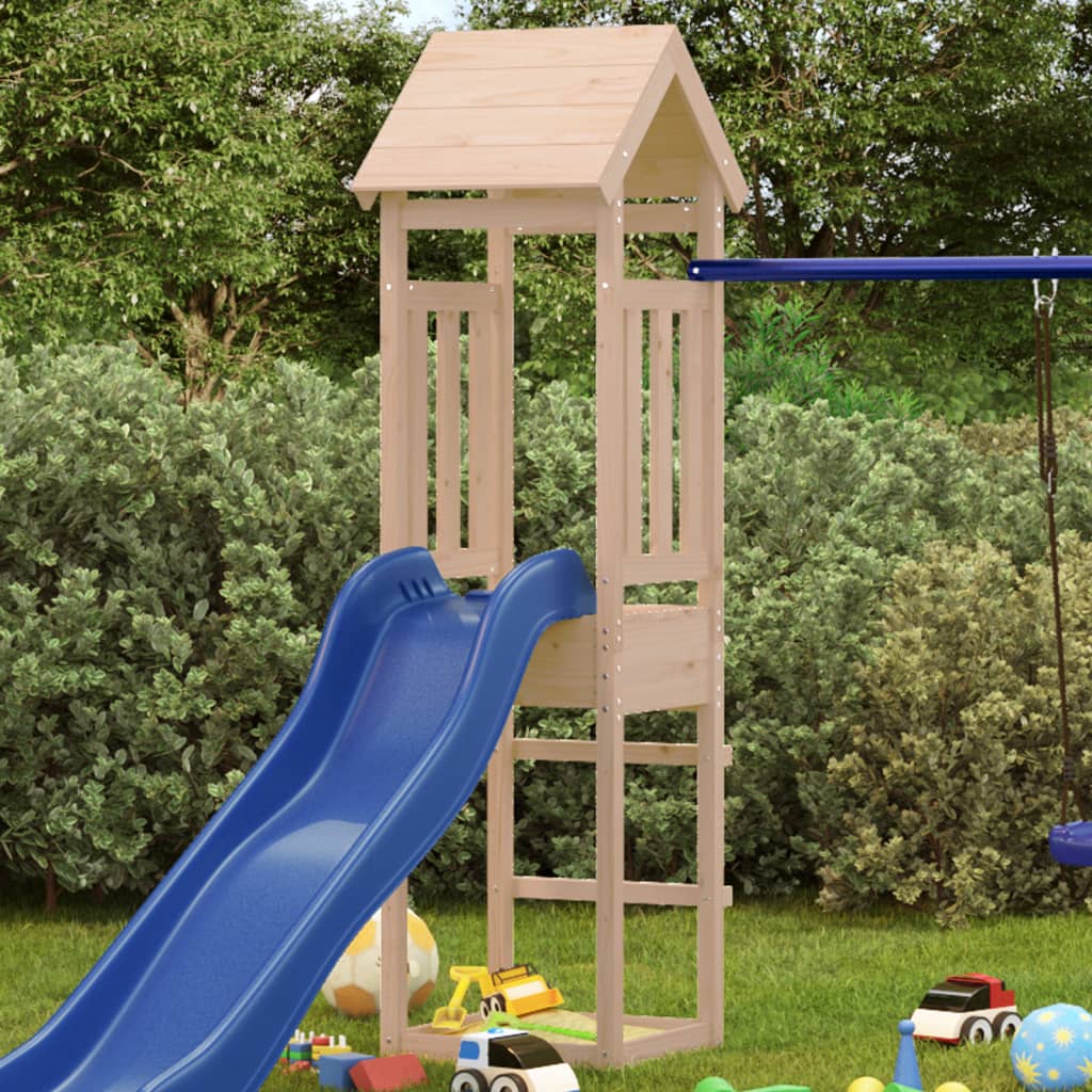 VidaXL Speeltoren 52,5x46,5x206,5 cm massief groenhout