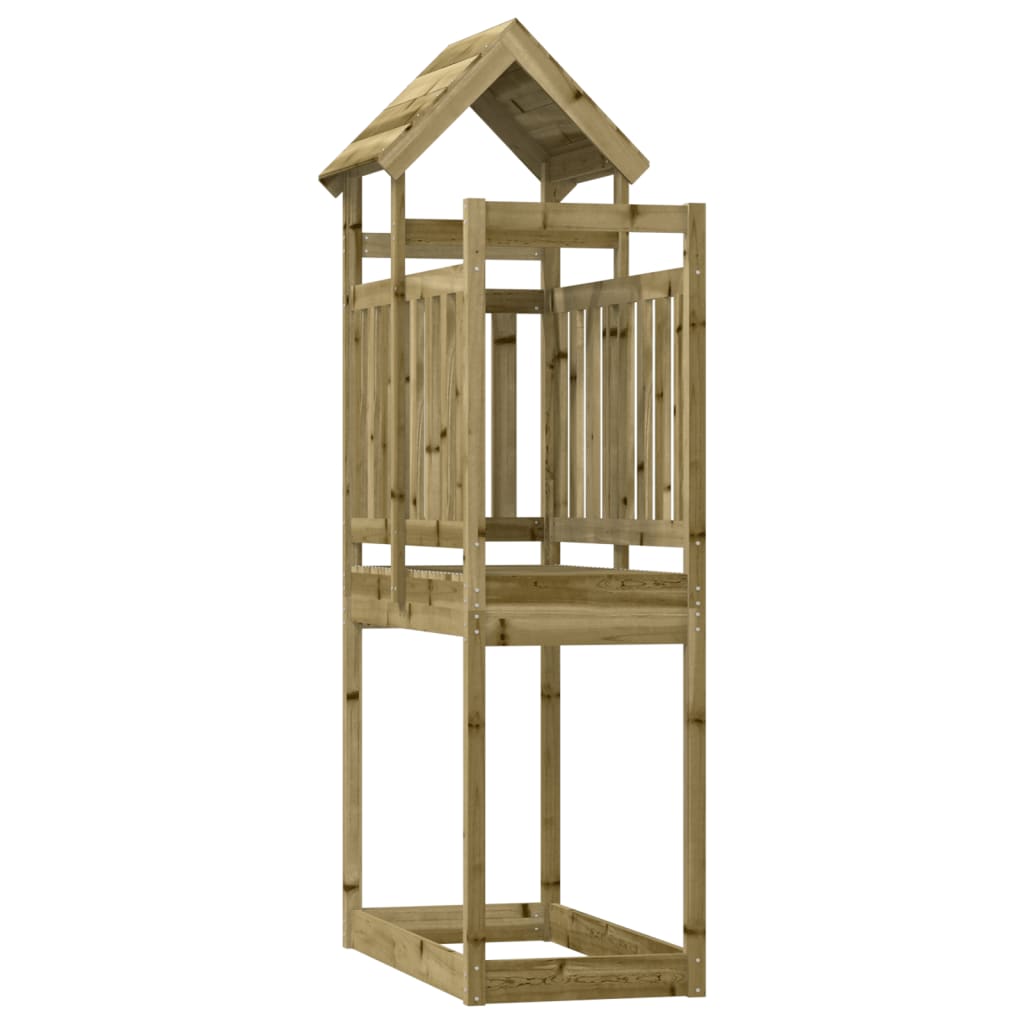 VidaXL Speeltoren 52,5x110,5x214 cm geïmpregneerd groenenhout