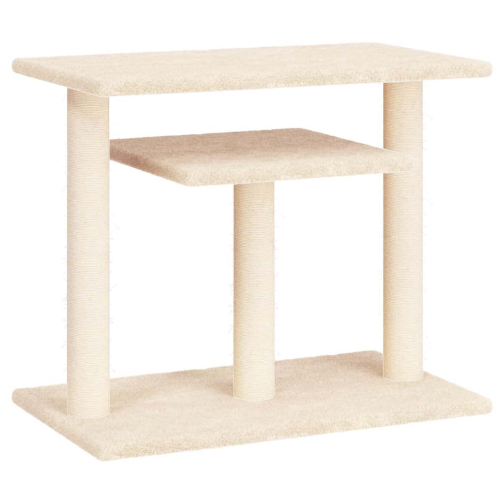 Vidaxl krabpaal met plateaus 62,5 cm crèmekleurig
