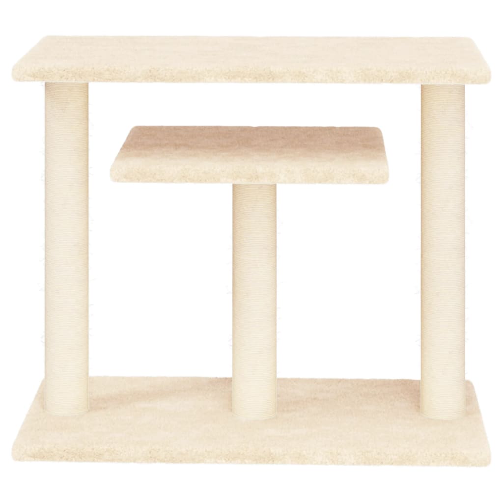 Vidaxl krabpaal met plateaus 62,5 cm crèmekleurig