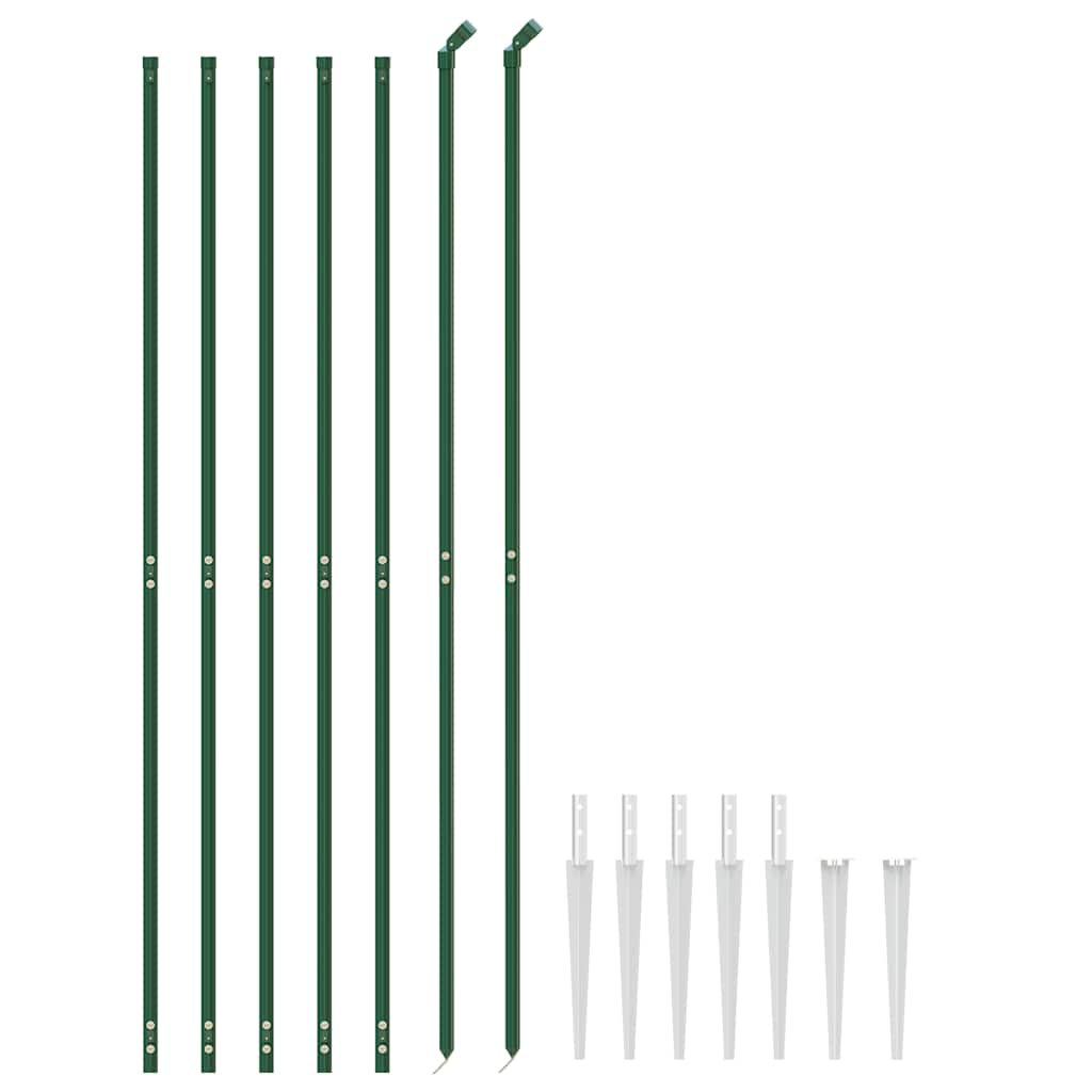 Vidaxl gaashek met grondankers 1,6x10 m groen
