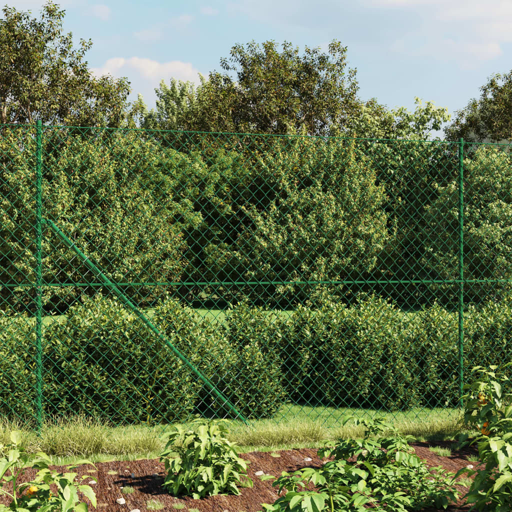 VidaXL Gaashek met flens 1,6x25m groen