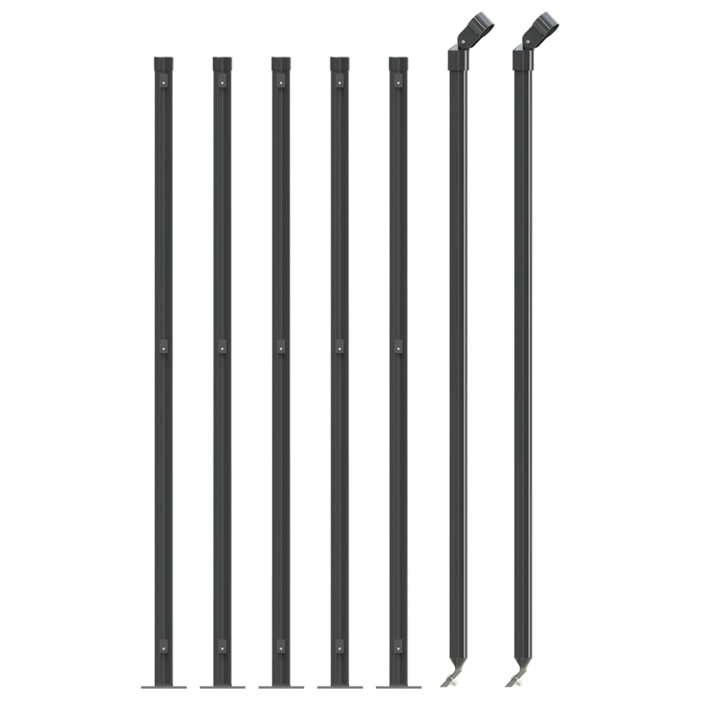 Vidaxl gaashek met flens 1x10m antracietkleurig