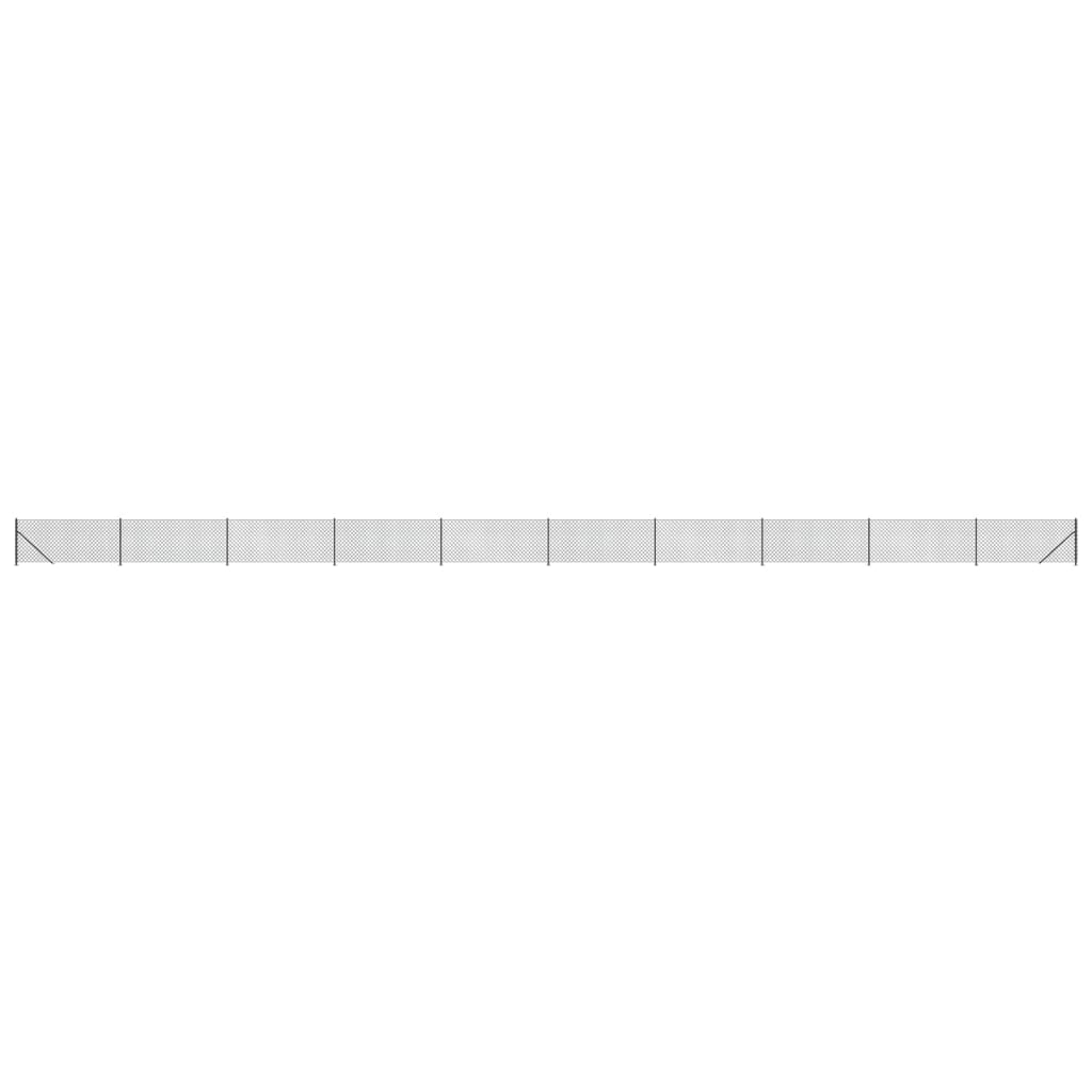 VidaXL Gaashek met flens 1,1x25m antracietkleurig