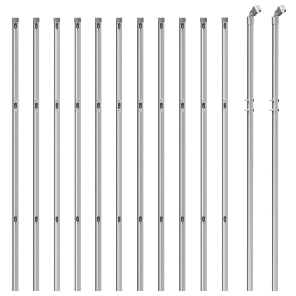 VidaXL Gaashek 1,1x25m zilverkleurig