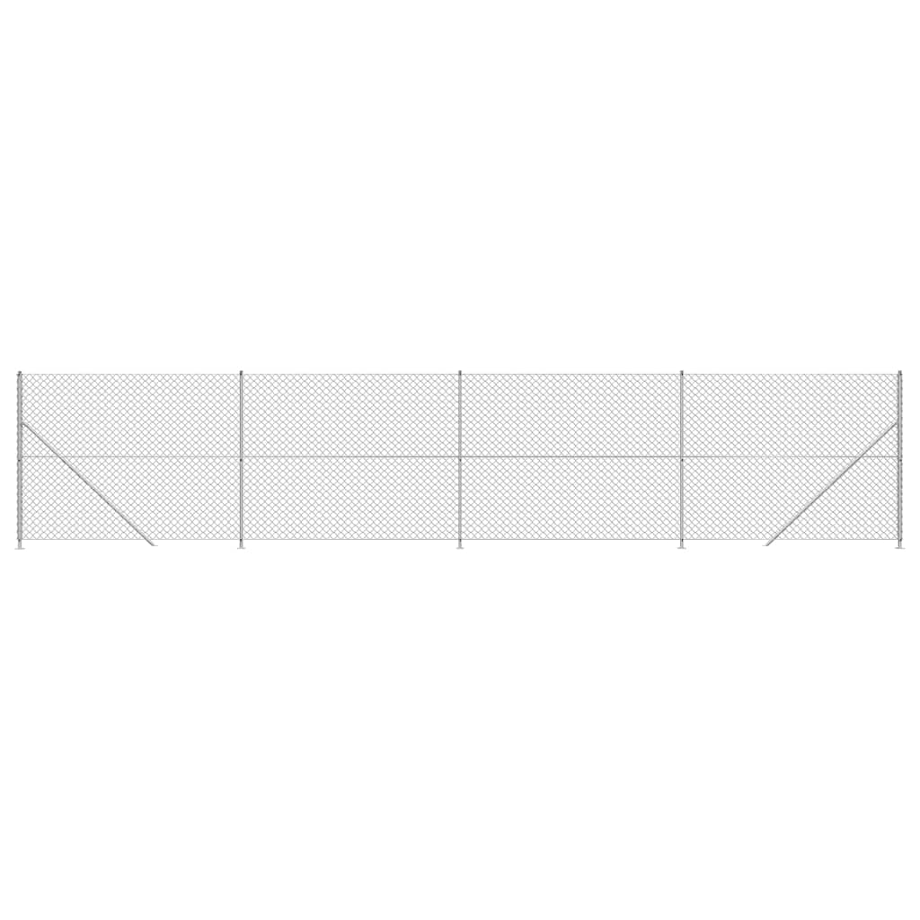 Vidaxl gaashek met flens 1,6x10 m zilverkleurig