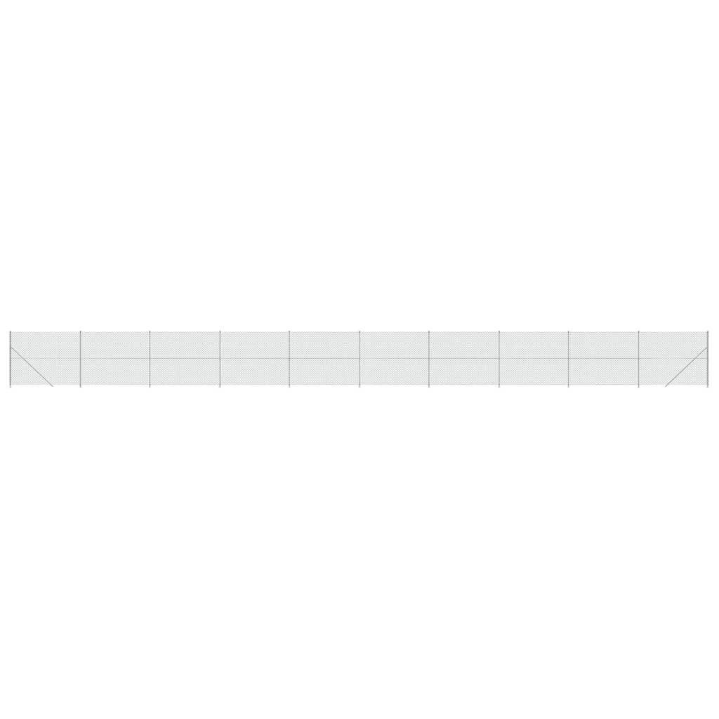 VidaXL Gaashek met flens 1,4x25m zilverkleurig