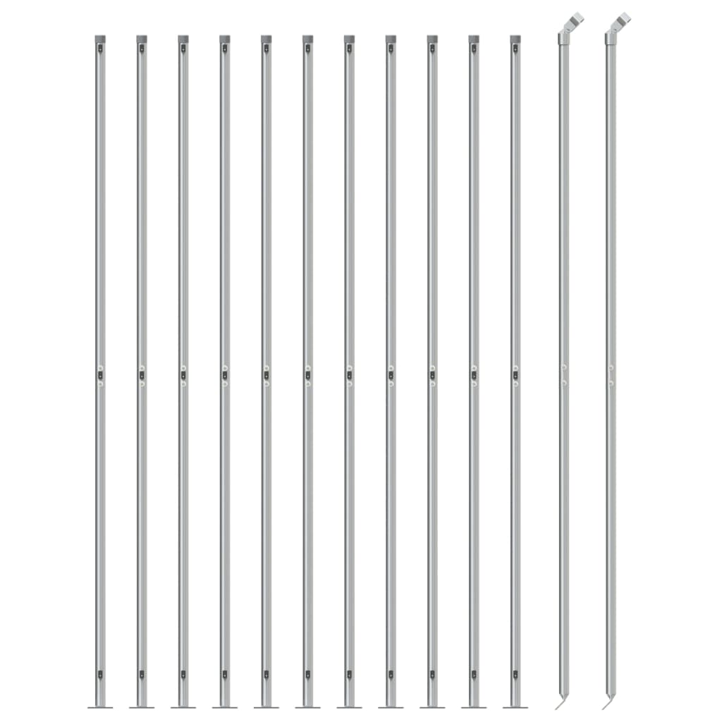 VidaXL Gaashek met flens 1,4x25m zilverkleurig