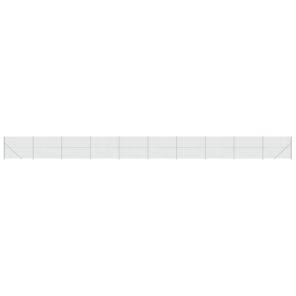 VidaXL Gaashek met flens 1,8x25m zilverkleurig