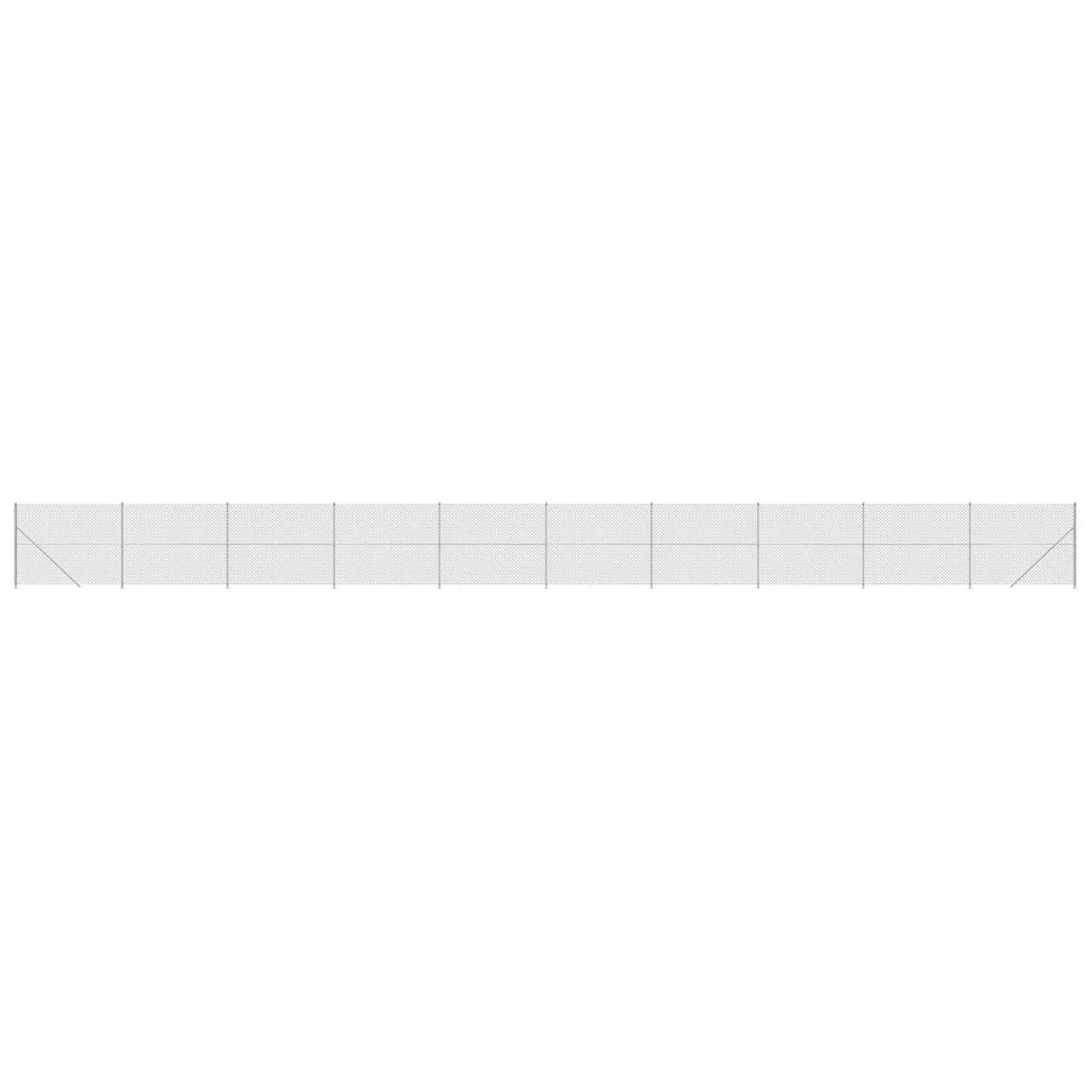 VidaXL Gaashek met flens 2x25m zilverkleurig
