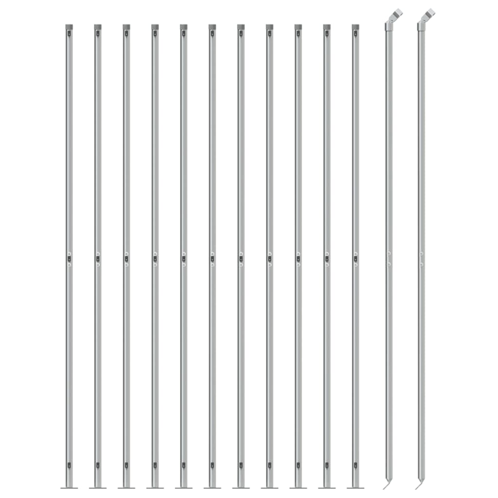 VidaXL Gaashek met flens 2x25m zilverkleurig