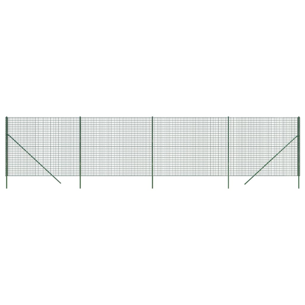 Vidaxl draadgaashek 1,6x10 m gegalvaniseerd staal groen