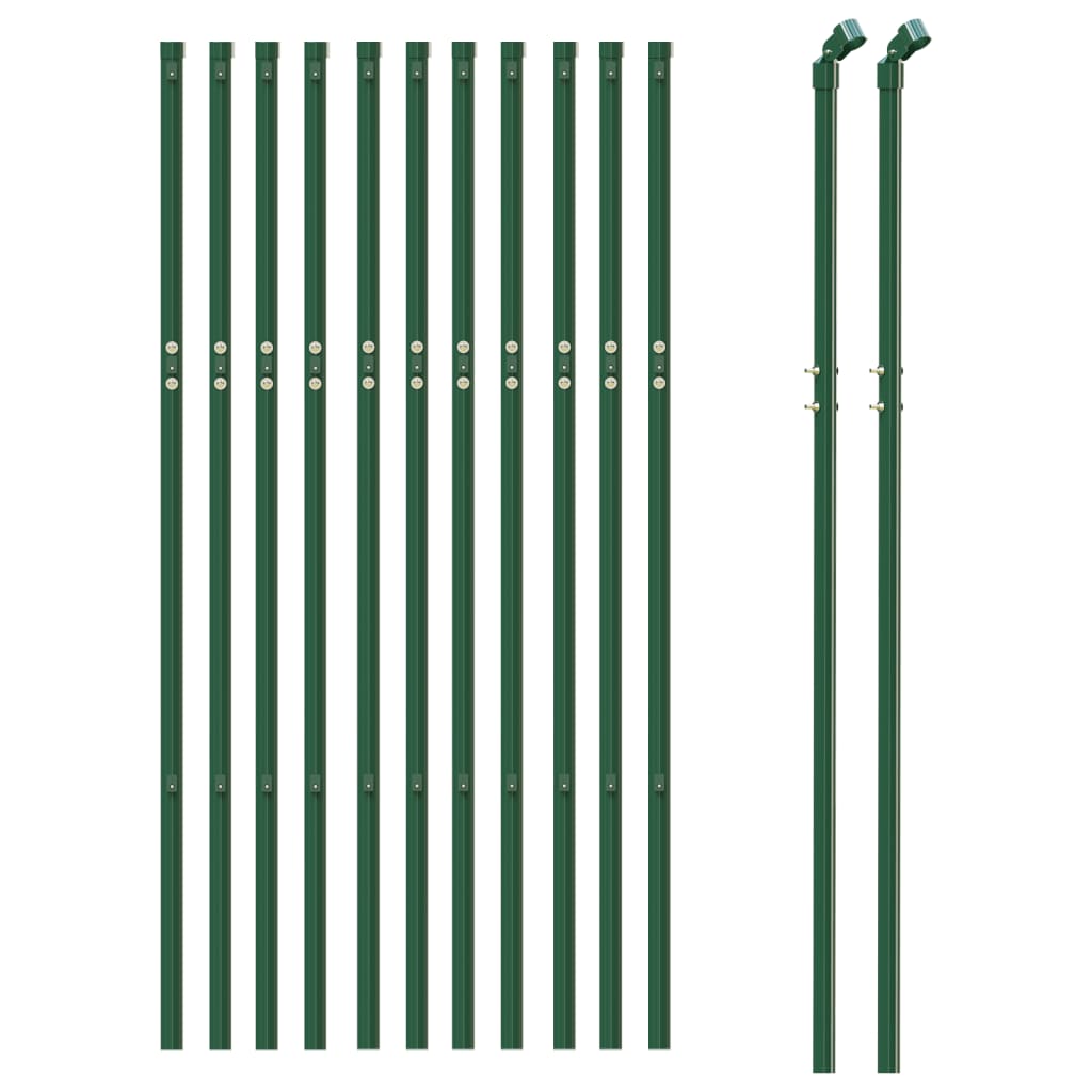 Vidaxl draadgaashek 1x25 m gegalvaniseerd staal groen