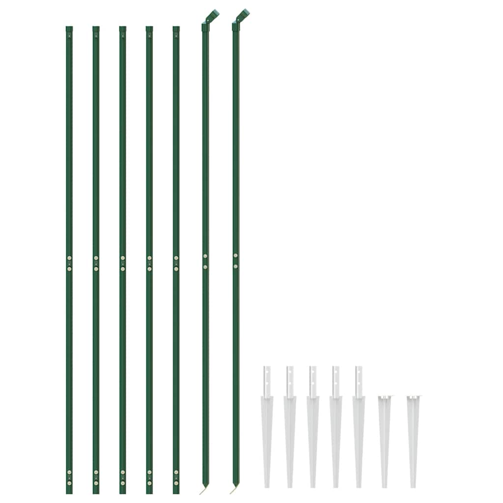 Vidaxl draadgaashek met grondankers 1,4x10 m groen