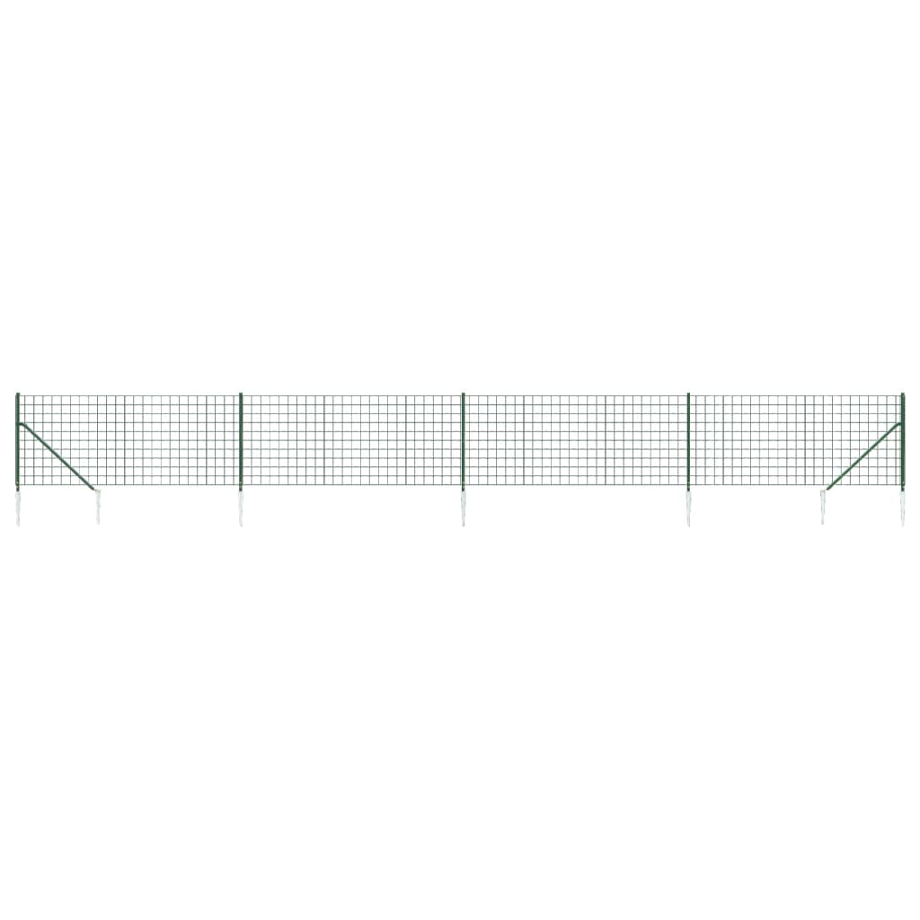 Vidaxl draadgaashek met grondankers 1x10 m groen