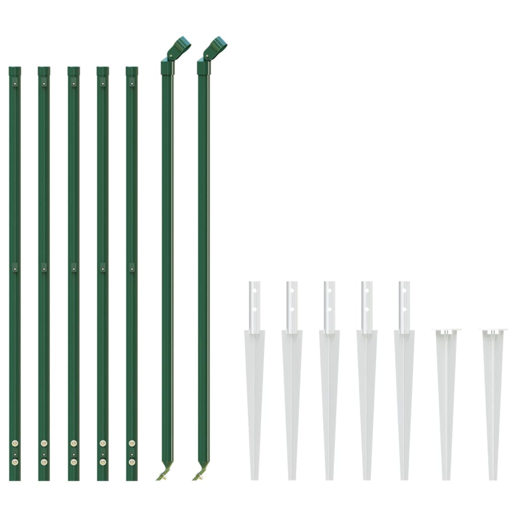 Vidaxl draadgaashek met grondankers 1x10 m groen
