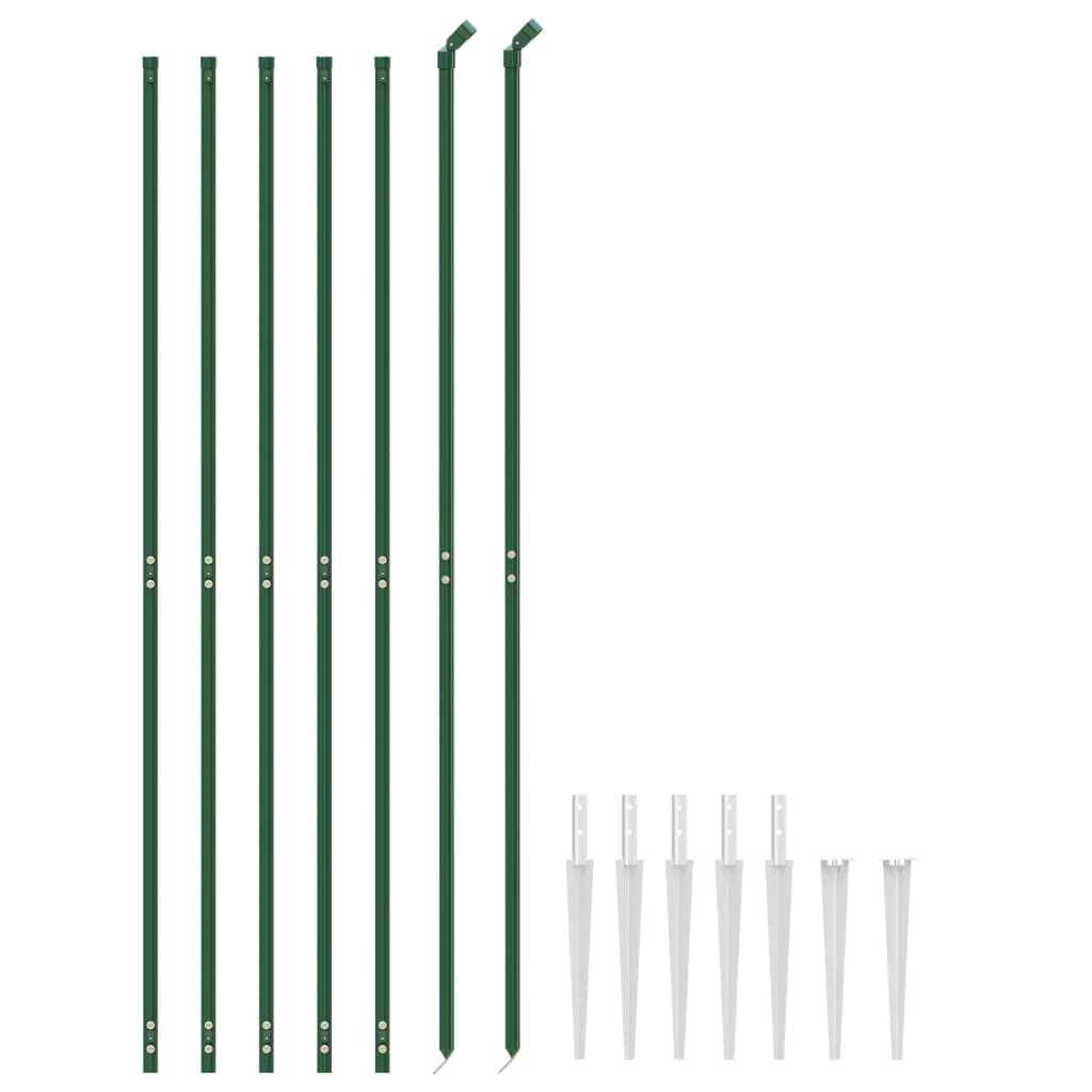 Vidaxl draadgaashek met grondankers 1,6x10 m groen
