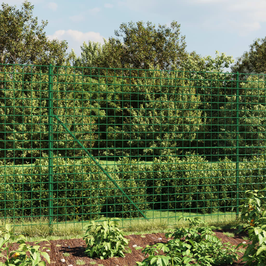 Vidaxl draadgaashek met grondankers 1,6x10 m groen