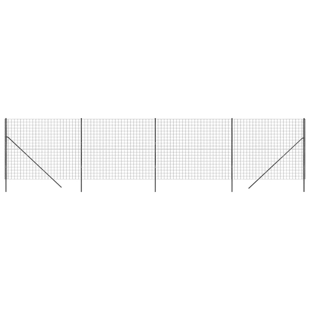 Vidaxl draadgaashek 1,8x10 m gegalvaniseerd staal antracietkleurig