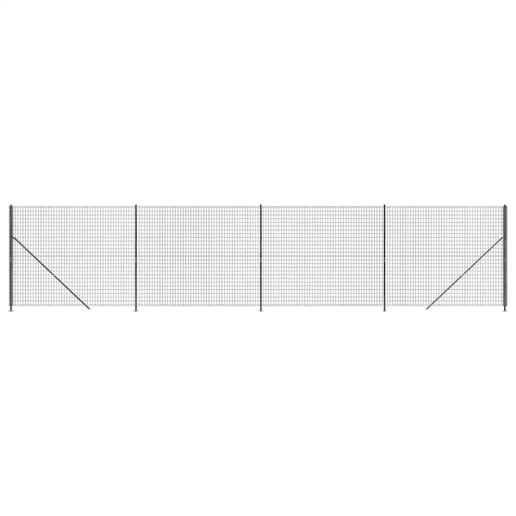 Vidaxl draadgaashek met flens 1,4x10 m antracietkleurig