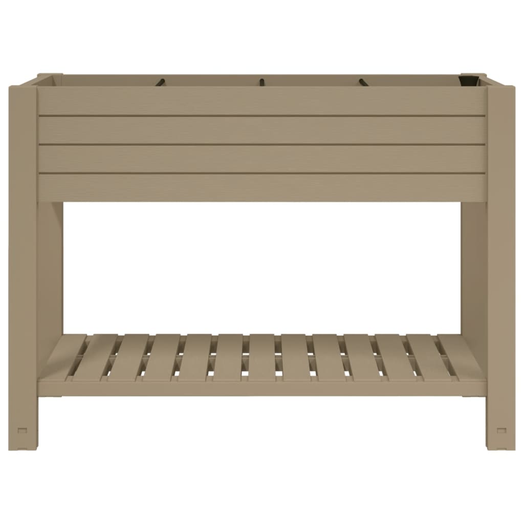 Vidaxl plantenbak 110x45x79 cm polypropeen lichtbruin