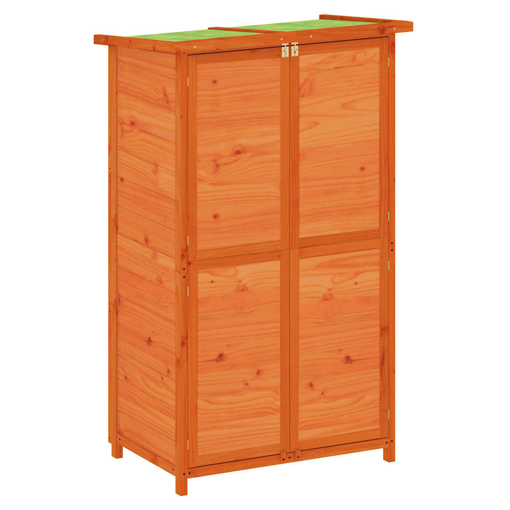 Vidaxl tuinschuur 83x57x140 cm massief groenhout bruin