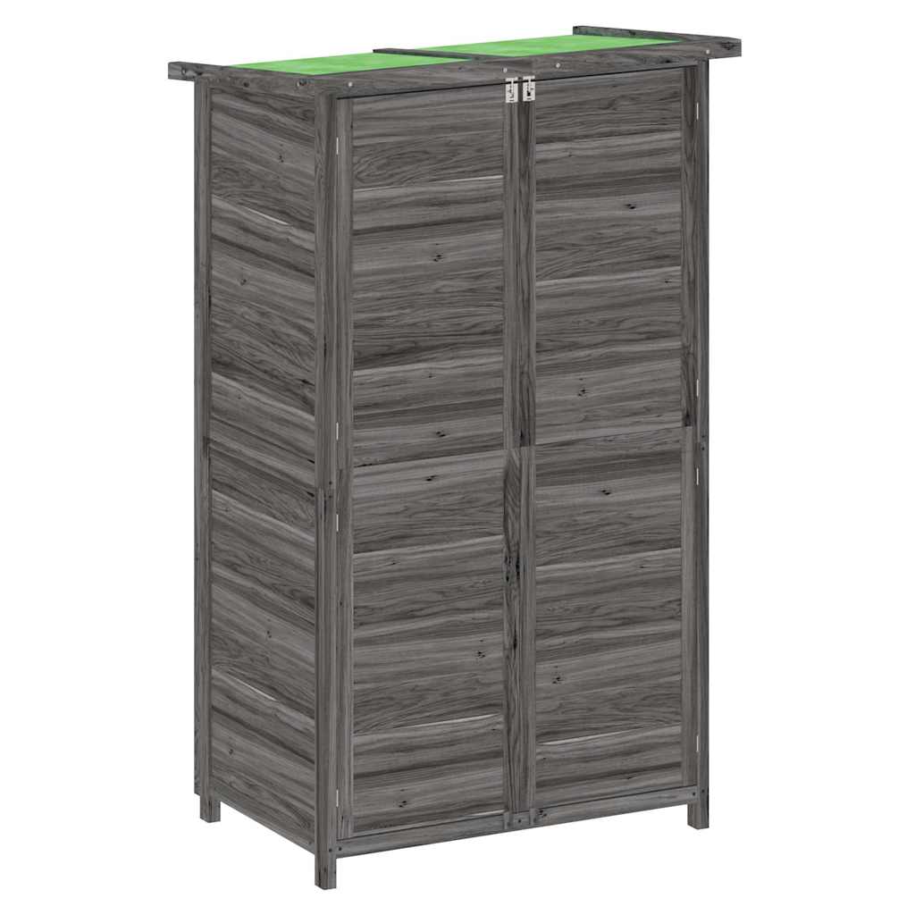 Vidaxl tuinschuur 83x57x140 cm massief groenenhout grijs