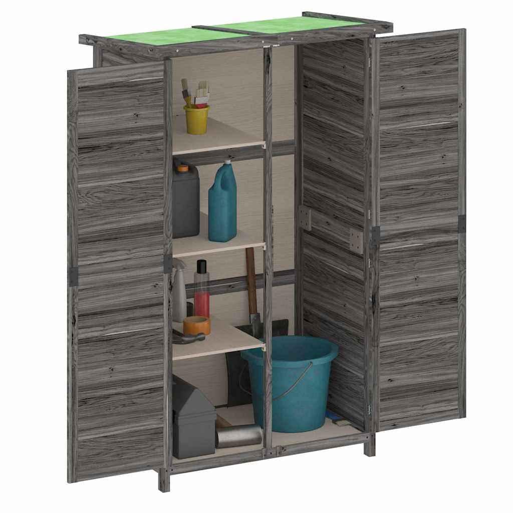 Vidaxl tuinschuur 83x57x140 cm massief groenenhout grijs